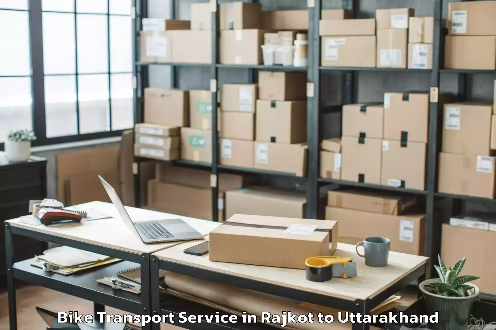 Professional Rajkot to Dehradun Airport Ded Bike Transport